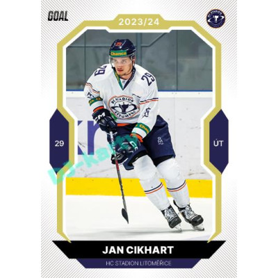 2023/24 Goal cards Chance Liga 2. série #278 Jan Cikhart Gold 1of20