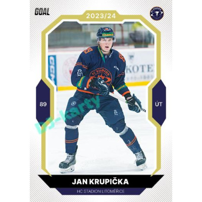 2023/24 Goal cards Chance Liga 2. série #282 Jan Krupička Gold 1of20