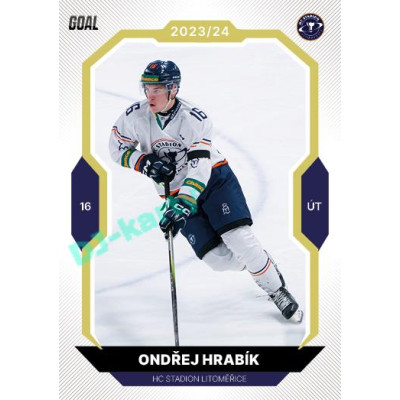 2023/24 Goal cards Chance Liga 2. série #284 Ondřej Hrabík Gold 1of20