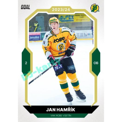 2023/24 Goal cards Chance Liga 2. série #219 Jan Hamřík Gold 1of20
