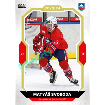 2023/24 Goal cards Chance Liga 2. série #240 Matyáš Svoboda Gold 1of20