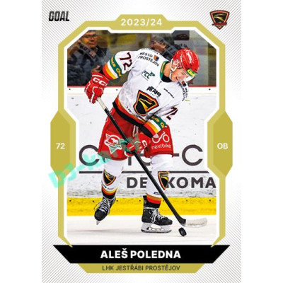 2023/24 Goal cards Chance Liga 2. série #248 Aleš Poledna Gold 1of20