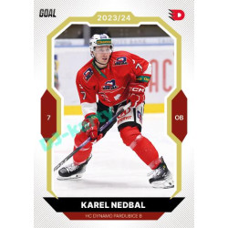 2023/24 Goal cards Chance Liga 2. série #376 Karel Nedbal Gold 1of20