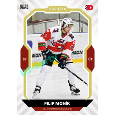 2023/24 Goal cards Chance Liga 2. série #385 Filip Moník Gold 1of20