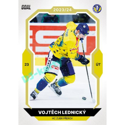2023/24 Goal cards Chance Liga 2. série #309 Vojtěch Lednický Gold 1of20