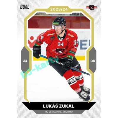 2023/24 Goal cards Chance Liga 2. série #388 Lukáš Zukal Gold 1of20