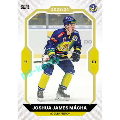 2023/24 Goal cards Chance Liga 2. série #302 Joshua James Mácha Gold 1of20