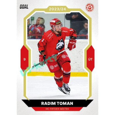 2023/24 Goal cards Chance Liga 2. série #319 Radim Toman Gold 1of20