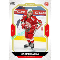 2023/24 Goal cards Chance Liga 2. série #334 Maxim Havrda Gold 1of20