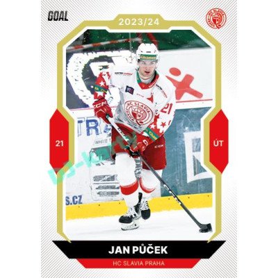 2023/24 Goal cards Chance Liga 2. série #340 Jan Půček Gold 1of20