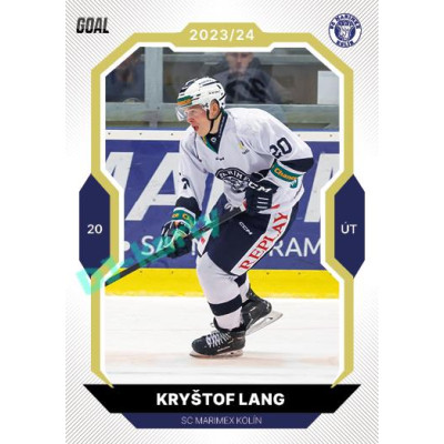 2023/24 Goal cards Chance Liga 2. série #350 Kryštof Lang Gold 1of20