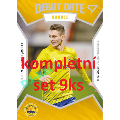 2021/22 Sportzoo Fortuna Liga II. serie DEBUT DATE ROOKIE - kompletní set 9ks karet