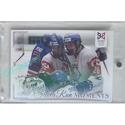 2023/24 Legendary Cards Hlinka Gretzky Cup Young Lions #SRM-12 Celkem 7 gólů nasázeli Češi týmu USA Silver Run Moments Expo