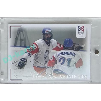 2023/24 Legendary Cards Hlinka Gretzky Cup Young Lions #SRM-23 Česká radost v duelu s Německem Silver Run Moments Expo