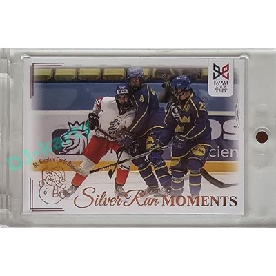 2023/24 Legendary Cards Hlinka Gretzky Cup Young Lions #SRM-35 Kos měl proti Švédům nejvyšší ice time Silver Run Moments Expo