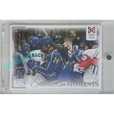 2023/24 Legendary Cards Hlinka Gretzky Cup Young Lions #SRM-32 Švédové potřebovali vysoké vítězství Silver Run Moments Expo