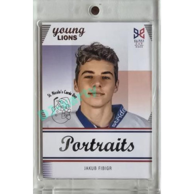 2023/24 Legendary Cards Hlinka Gretzky Cup Young Lions #P-04 Jakub Fibigr Portréty Expo