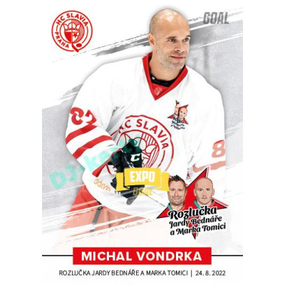2022 Goal Cards Rozlučka Jardy Bednáře a Marka Tomici #07 Michal Vondrka Expo Gold 1of3