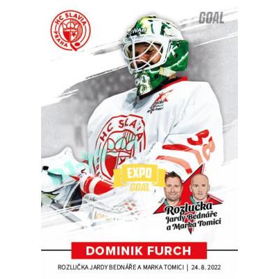 2022 Goal Cards Rozlučka Jardy Bednáře a Marka Tomici #17 Dominik Furch Expo Gold 1of3