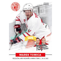 2022 Goal Cards Rozlučka Jardy Bednáře a Marka Tomici #02 Marek Tomica Expo Gold 1of3