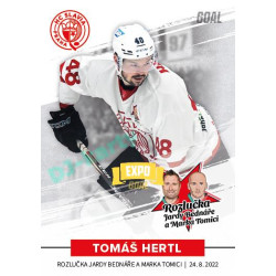 2022 Goal Cards Rozlučka Jardy Bednáře a Marka Tomici #03 Tomáš Hertl Expo Gold 1of3