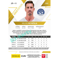 2022/23 Sportzoo Fortuna Liga 1. série #050 Milan Petržela Gold xx/99