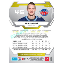 2023/24 Sportzoo ELH 1. série #231 Jan Ordoš