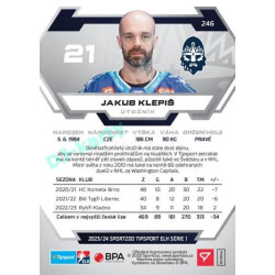 2023/24 Sportzoo ELH 1. série #246 Jakub Klepiš