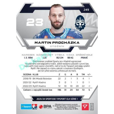 2023/24 Sportzoo ELH 1. série #249 Martin Procházka