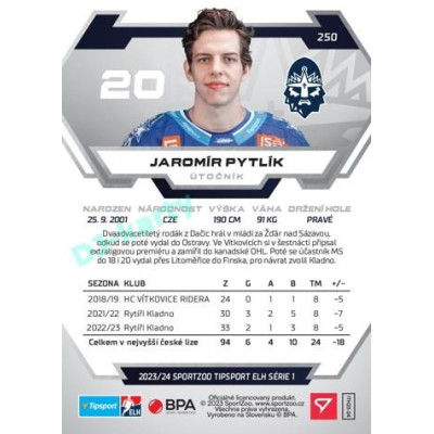 2023/24 Sportzoo ELH 1. série #250 Jaromír Pytlík