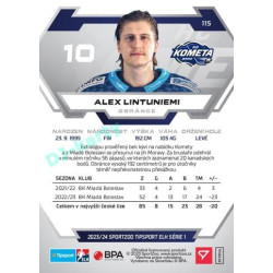 2023/24 Sportzoo ELH 1. série #115 Alex Lintuniemi