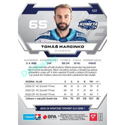 2023/24 Sportzoo ELH 1. série #122 Tomáš Marcinko