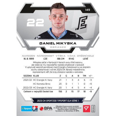 2023/24 Sportzoo ELH 2. serie #149 Dalimil Mikyska