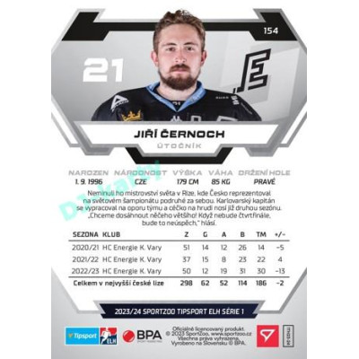 2023/24 Sportzoo ELH 1. série #154 Jiří Černoch