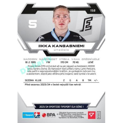 2023/24 Sportzoo ELH 1. série #158 Iikka Kangasniemi