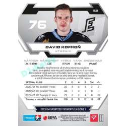 2023/24 Sportzoo ELH 1. série #160 David Kofroň
