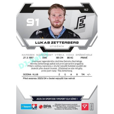2023/24 Sportzoo ELH 1. série #162 Lukas Zetterberg