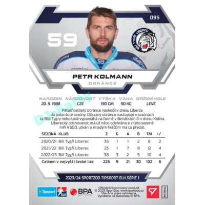 2023/24 Sportzoo ELH 1. série #095 Petr Kolmann