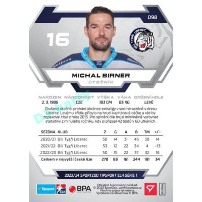 2023/24 Sportzoo ELH 1. série #098 Michal Birner