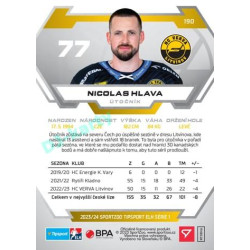 2023/24 Sportzoo ELH 1. série #190 Nicolas Hlava