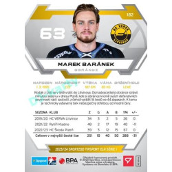 2023/24 Sportzoo ELH 1. série #182 Marek Baránek