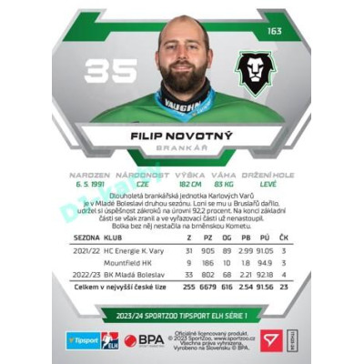2023/24 Sportzoo ELH 1. série #163 Filip Novotný
