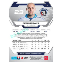 2023/24 Sportzoo ELH 1. série #216 Petr Straka