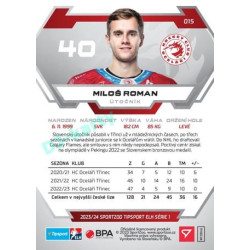2023/24 Sportzoo ELH 1. série #015 Miloš Roman