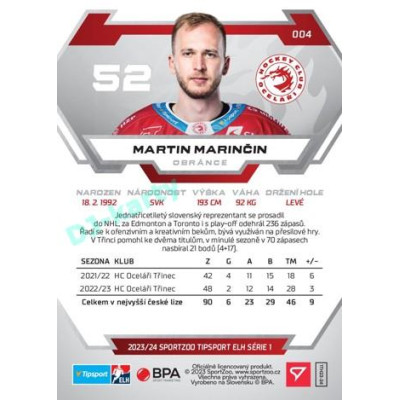 2023/24 Sportzoo ELH 1. série #004 Martin Marinčin