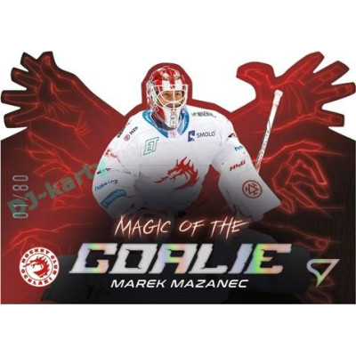 2023/24 Sportzoo ELH 1. série #MG-01 Marek Mazanec Magic of the Goalie Die Cut Limited xx/80