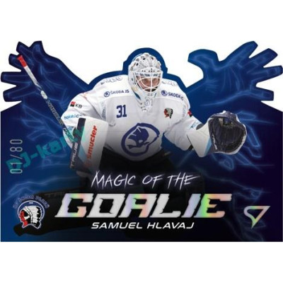 2023/24 Sportzoo ELH 1. série #MG-15 Samuel Hlavaj Magic of the Goalie Die Cut Limited xx/80