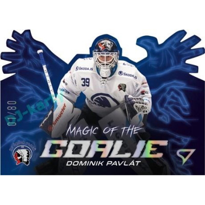 2023/24 Sportzoo ELH 1. série #MG-16 Dominik Pavlát Magic of the Goalie Die Cut Limited xx/80