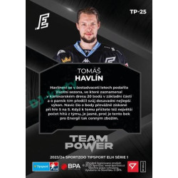 2023/24 Sportzoo ELH 1. série #TP-25 Tomáš Havlín Team Power