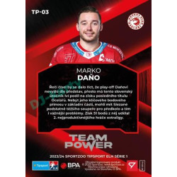 2023/24 Sportzoo ELH 1. série #TP-03 Marko Daňo Team Power